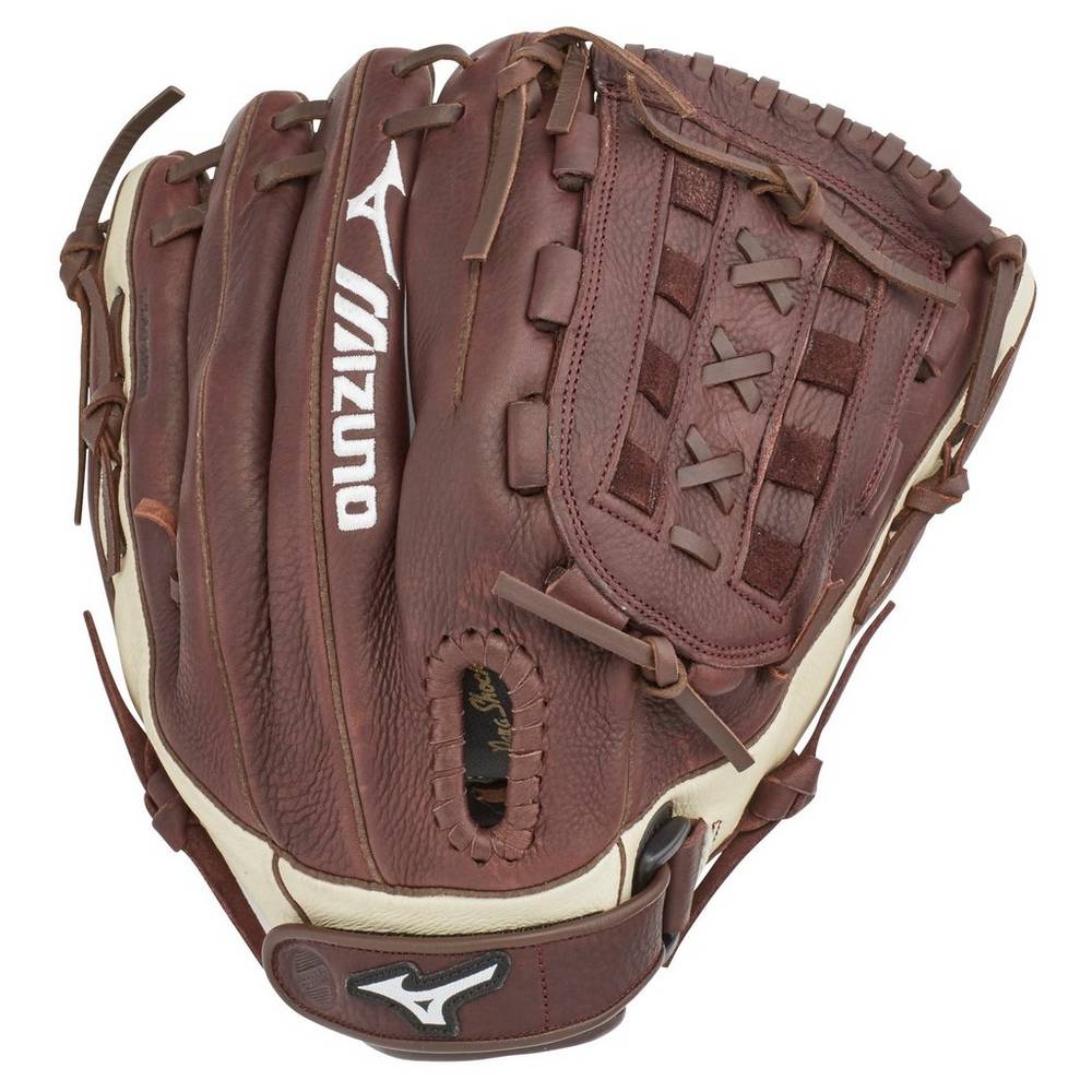 Mizuno Men's Franchise Series Slowpitch Softball Glove 12.5" Coffee/Silver (312637-CKA)